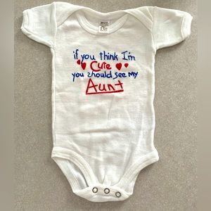 If You Think I’m Cute You Should See My Aunt Baby Onsie Unisex Short Sleeve